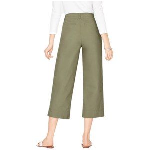 Talbots wide leg cropped chino pants